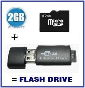 2gb micro sd memory card USB TF Flash Drive Bar Reader reads 32gb Free 
