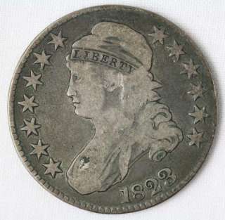1823 CAPPED BUST HALF DOLLAR **RARE EARLY DATE**  
