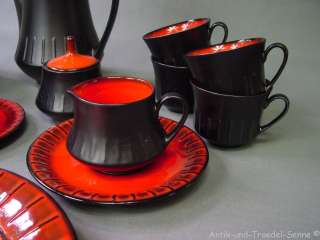 CARSTENS ATELIER wonderful German Art Pottery 60s Coffee Set 24pcs 