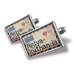 Cufflinks I Love You Zulu Love Letter from South Africa   Hand Made 