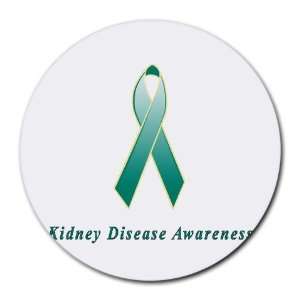  Kidney Disease Awareness Ribbon Round Mouse Pad Office 