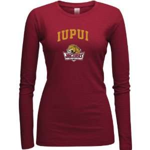  IUPUI Jaguars Lipstick Womens Arch Logo Vintage Long 