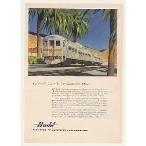   Santa Fe Railroad RDC Train Budd Co Print Ad (45744)