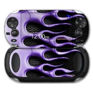  Sony PS Vita Skin Metal Flames Purple by WraptorSkinz 