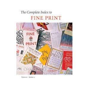  The Complete Index to Fine Print Sandra D. (Ed 