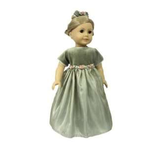  American Girl Doll Clothes Green Formal Dress Toys 