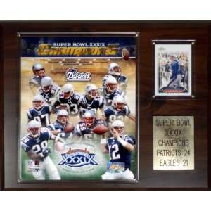  NFL Patriots Super Bowl XXXIX Champions Plaque Sports 