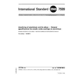 1983, Anodizing of aluminium and its alloys   General specifications 