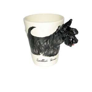   Scottish Terrier Sculpted Handpainted Ceramic Dog Mug