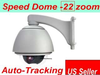 Auto Track 22x Zoom PTZ speed Dome Camera 1/4 Sony CCD  