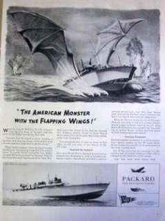 1942 WWII PT BOAT PACKARD ENGINE   NAVY SECRET WEAPON Print Ad  