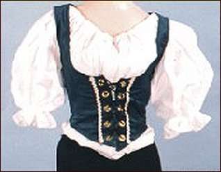 Costumes Renaissance Pirate Lace Up Costume Vest Med  