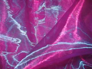 B62 Purple Blue Iridescent Crystal Organza Fabric by Y  