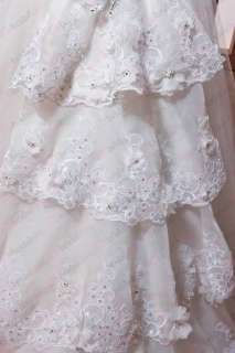 Custom Made Classic White High Neck Beaded Long Wedding Dress  