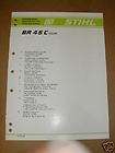 BR 45 C Stihl Blower Parts Manual *New* BR45