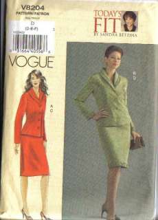 OOP Vogue Sewing Pattern Sandra Betzina Misses Sizes w/ Plus Size Your 