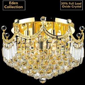   3021AG Ceiling Light Solid Brass Lead Oxide Crystal