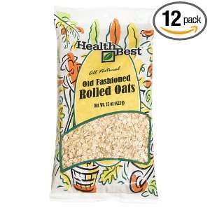 Health Best Oats rolled/old Fashioned, 15 Ounce Units (Pack of 12 