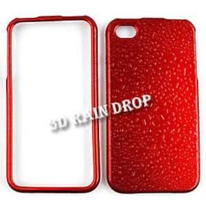 Apple iPhone 4   4S (AT&T/Verizon/Sprint) 3D Rain Drop Design, Dark 