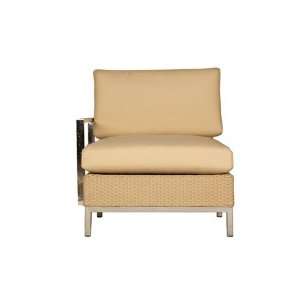   Right Arm Folding Patio Lounge Chair Bark Finish Patio, Lawn & Garden