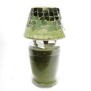  Guild House 18 Ounce Herbal Green Candle with Mosaic Shade 