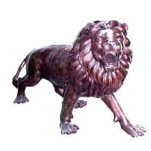   Metropolitan Galleries SRB20391 PAIR Big Lion Bronze