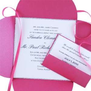  Pochette Invitation Kit   Silver Azalea Wedding (10 Pack 