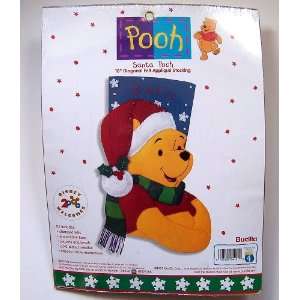  Bucilla Winnie the Pooh Santa Felt Applique Christmas Stocking 
