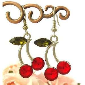  Cute Red Green Cherry Dangle Earrings e396 Everything 