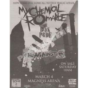 My Chemical Romance Denver Concert Promo Ad Poster 