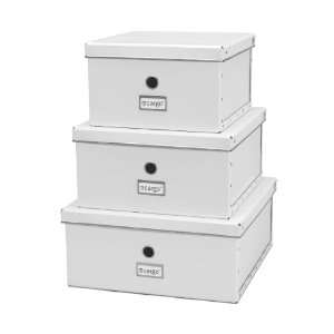   Moderne XL Storage Boxes, 3 set, Pack of 2, White