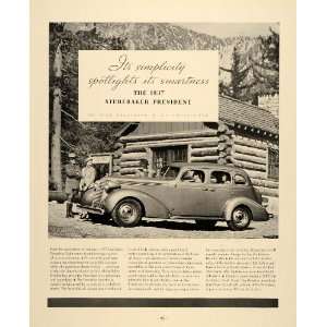   President Automobile Log Cabin   Original Print Ad