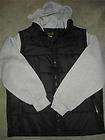 NWT EXTREME Black Puffy Vest Hoodie Sweat Jacket Mens Large L