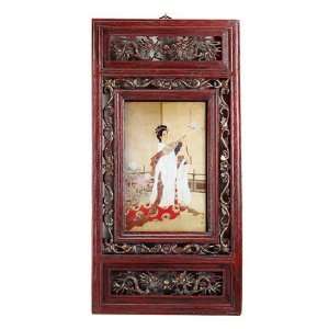  Antique Wood Lady/wall Frame
