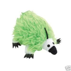  Grriggles Shaggy Plush Squeaker Hedgehog Dog Toy GREEN 