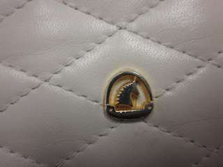 LISETTE NEW YORK Beige Quilted Leather Shoulder Handbag  