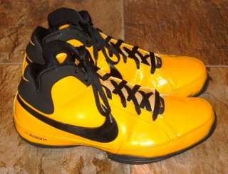   Hyperfuse Mens Max Yellow Basketball Shoes Size 13 Kobe Bryant  