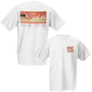  USC Trojans White 2005 Football Schedule T shirt Sports 