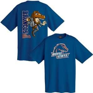   State Broncos Royal Blue Corso Headgear T shirt