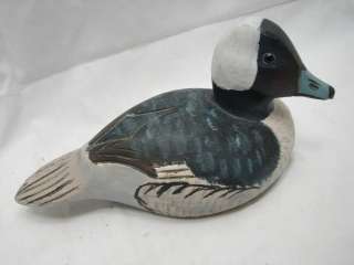 VINTAGE HAND CARVED BUFFLE HEAD DRAKE DUCK DECOY LANCASTER PA 1981 