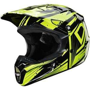  Fox Racing V1 Undertow Helmet   X Small/Black/Green 