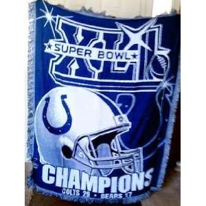 Superbowl Champions Indianapolis Colts Tapestry Throw 48 X 60 