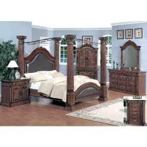   Chatsworth Poster Bedroom Set in Ash Burl and Cherry