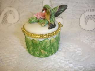 Hour of Power Hummingbird Club Porcelain Trinket Box  