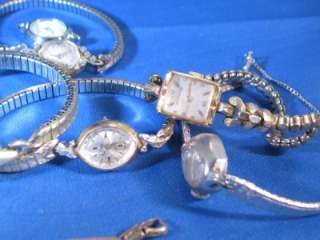 18) Ladies Benrus Bulova Ellis Lady Elgin Swiss Jewel Wrist Watch Lot 