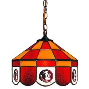   State 14 Inch Diameter Stained Glass Pub Light 
