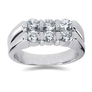  1.50 ctw Mens Diamond Ring in Platinum SZUL Jewelry