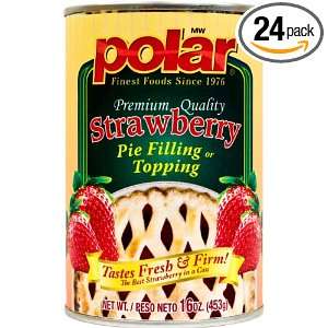 MW Polar Foods Strawberry Pie Filling, 16 Ounce Cans (Pack of 24 