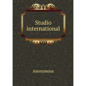  Studio international Anonymous Books