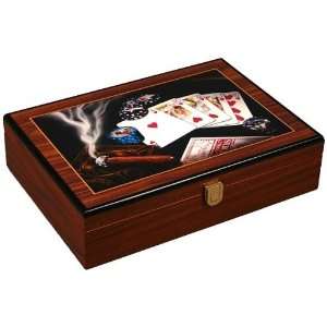   Poker Chip Case   Holds 200 Chips, 2 Decks of Playing Cards and Dice